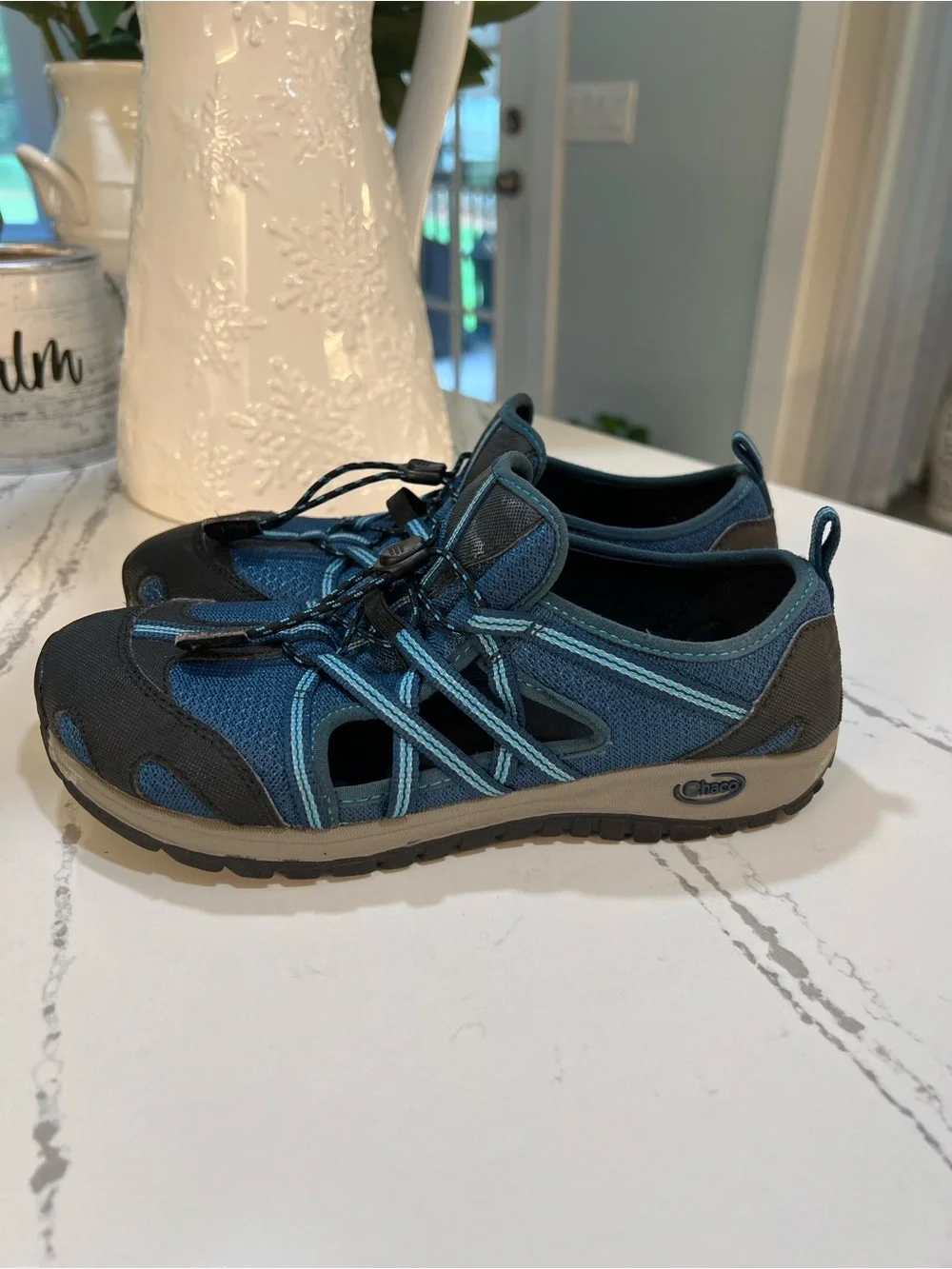 Chaco Performance Footwear Blue Water Shoes Kids Sz 5 / Womens 6.5